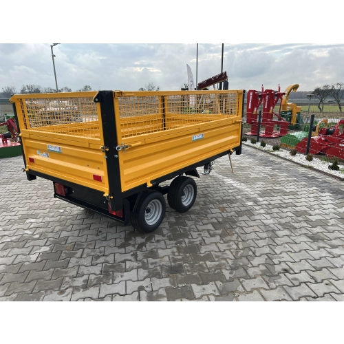 Przyczepa  2,5T z Kiprem i oświetleniem + NADSTAWKI  TANDEM