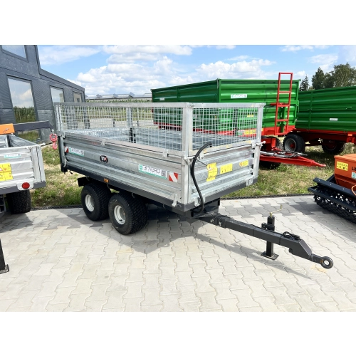 Przyczepa  2,5T z Kiprem i oświetleniem + NADSTAWKI OCYNKOWANA