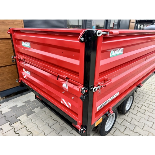 Przyczepa  2,5T z Kiprem i oświetleniem + PEŁNE NADSTAWKI TANDEM