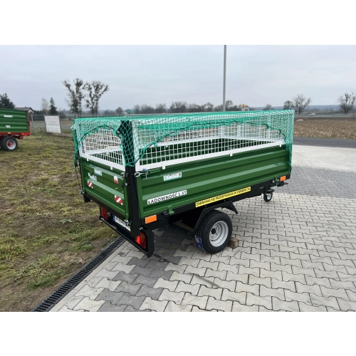 Przyczepa  1,5T z Kiprem i oświetleniem + NADSTAWKI